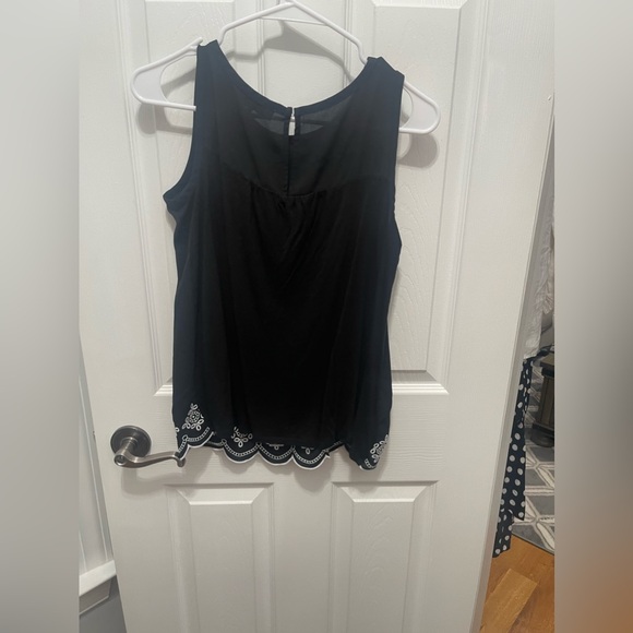 Loft sleeveless top xsmall black and white - Picture 7 of 12